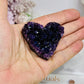 High Grade Amethyst Cluster Heart on Stand 6cm