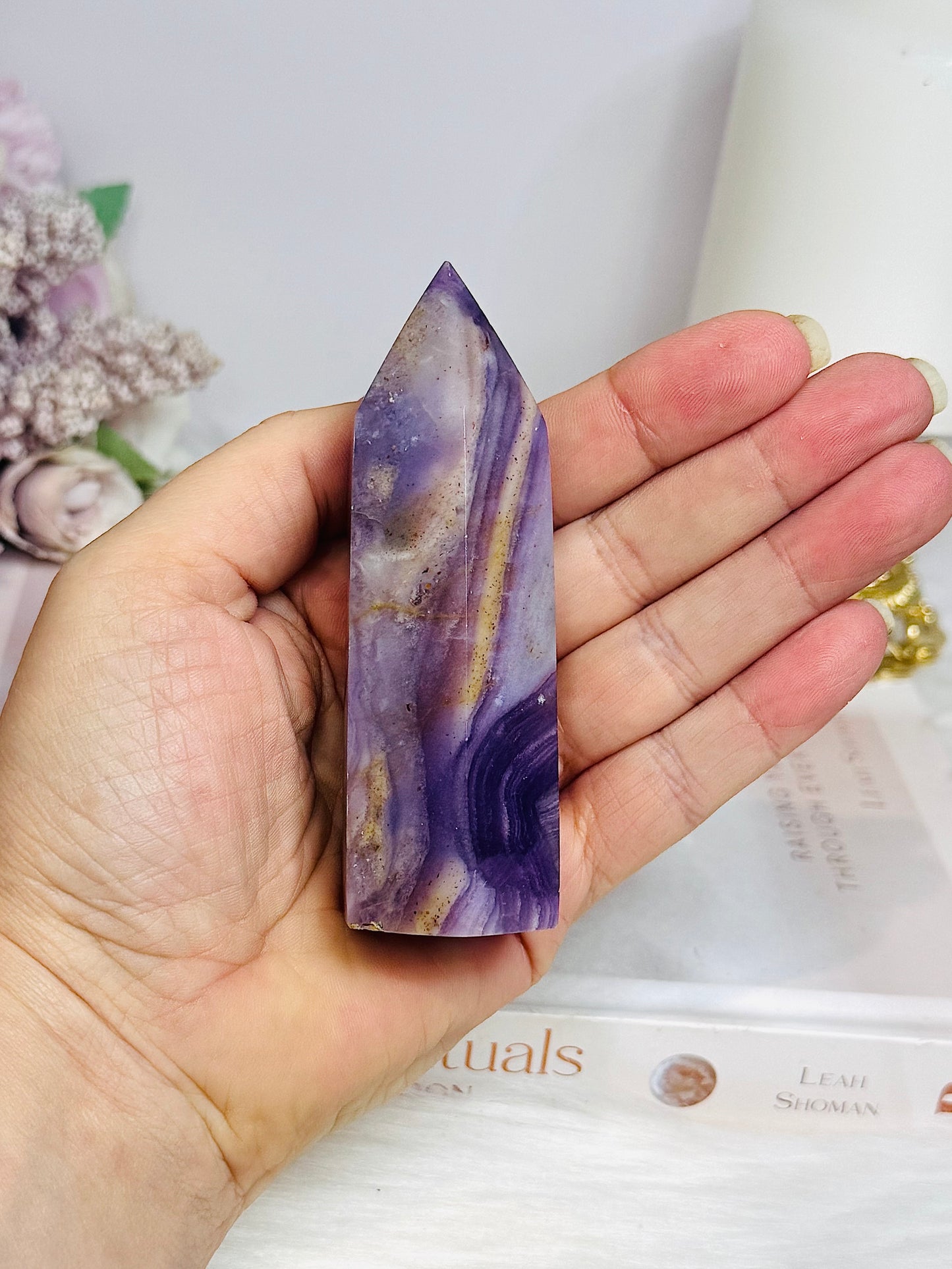 Purple Fluorite Tower 9.5cm
