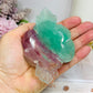 Large Watermelon Fluorite Carved Flower | Rose 10cm