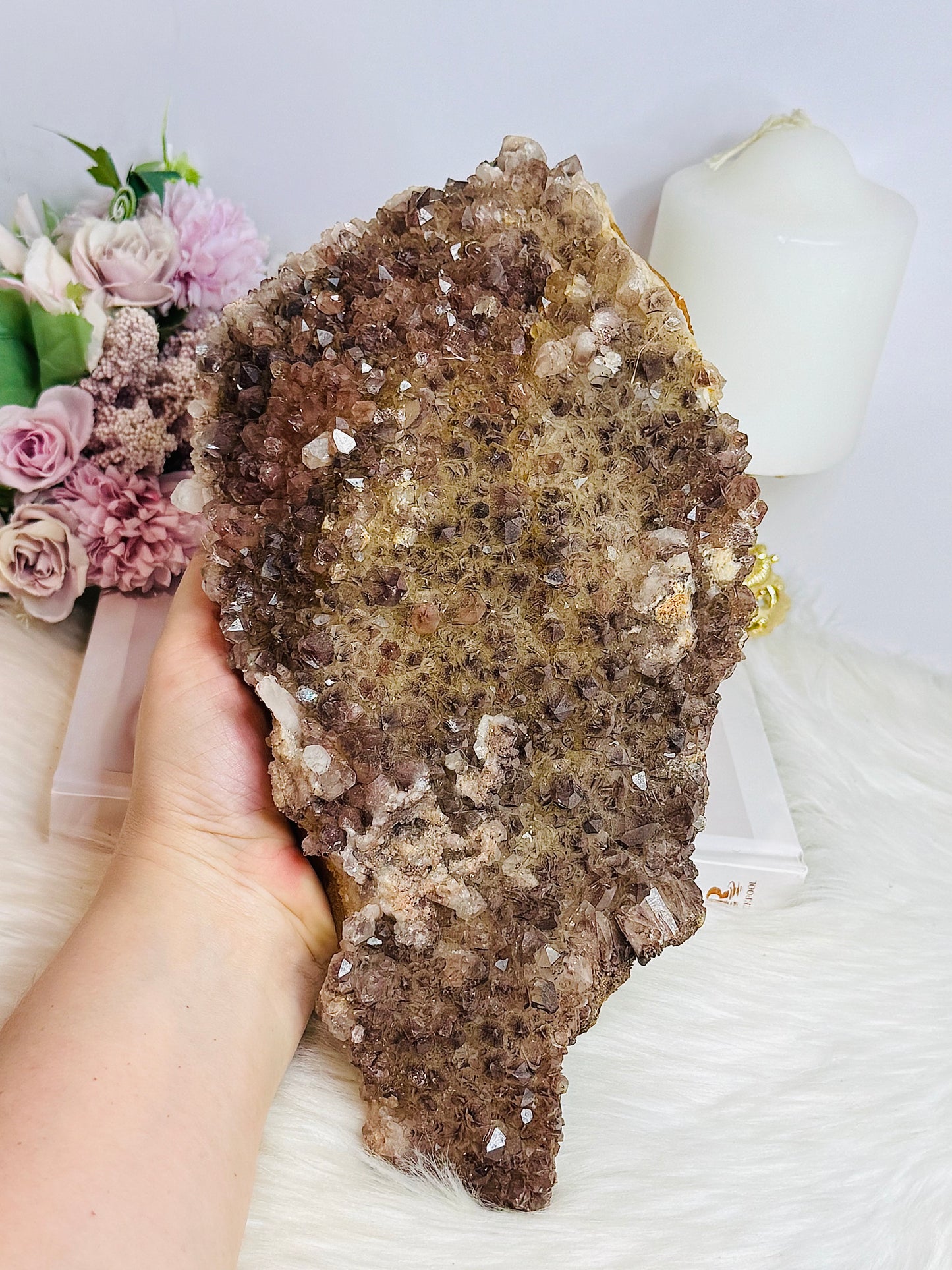 Huge Natural Ferrunginous Hematoid | Fire Quartz Specimen 27cm 2.09KG