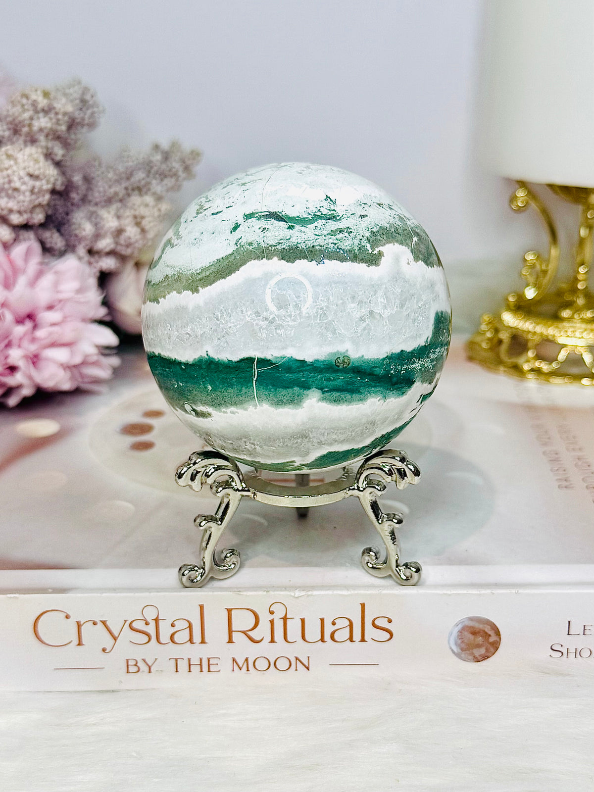 Unicorn Jasper Sphere on Stand 337g
