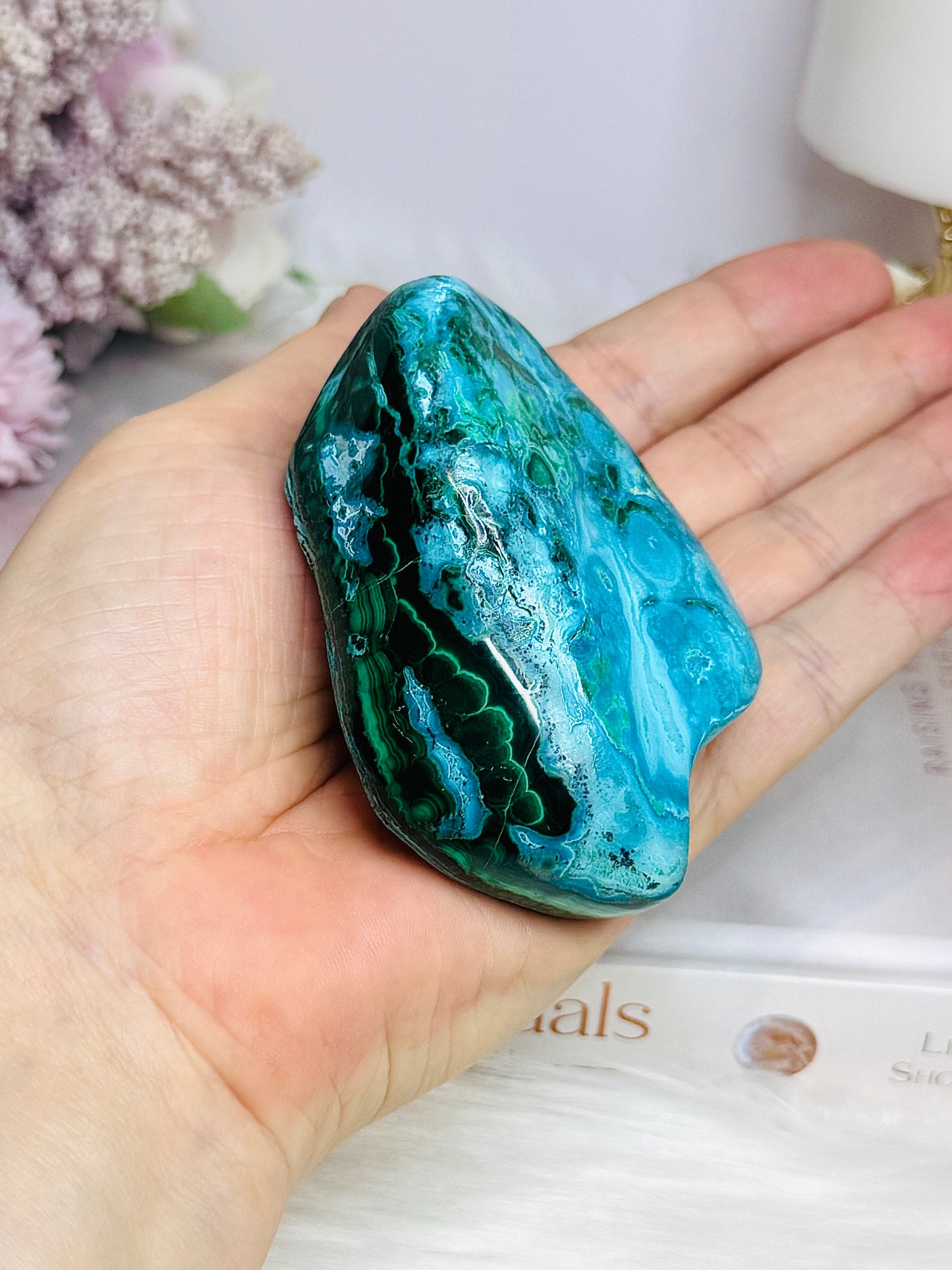 Natural Polished Chrysocolla with Malachite Specimen 8cm 273g