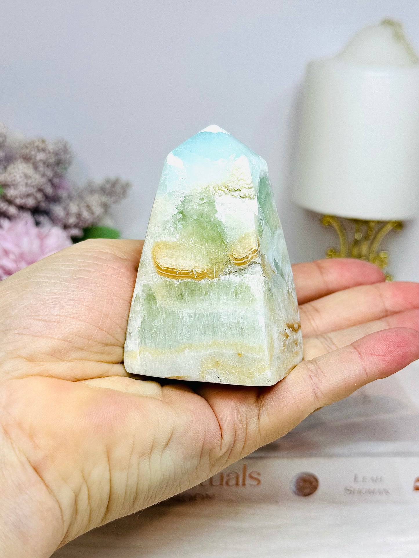 Caribbean Calcite Chunky Tower | Obelisk 207g