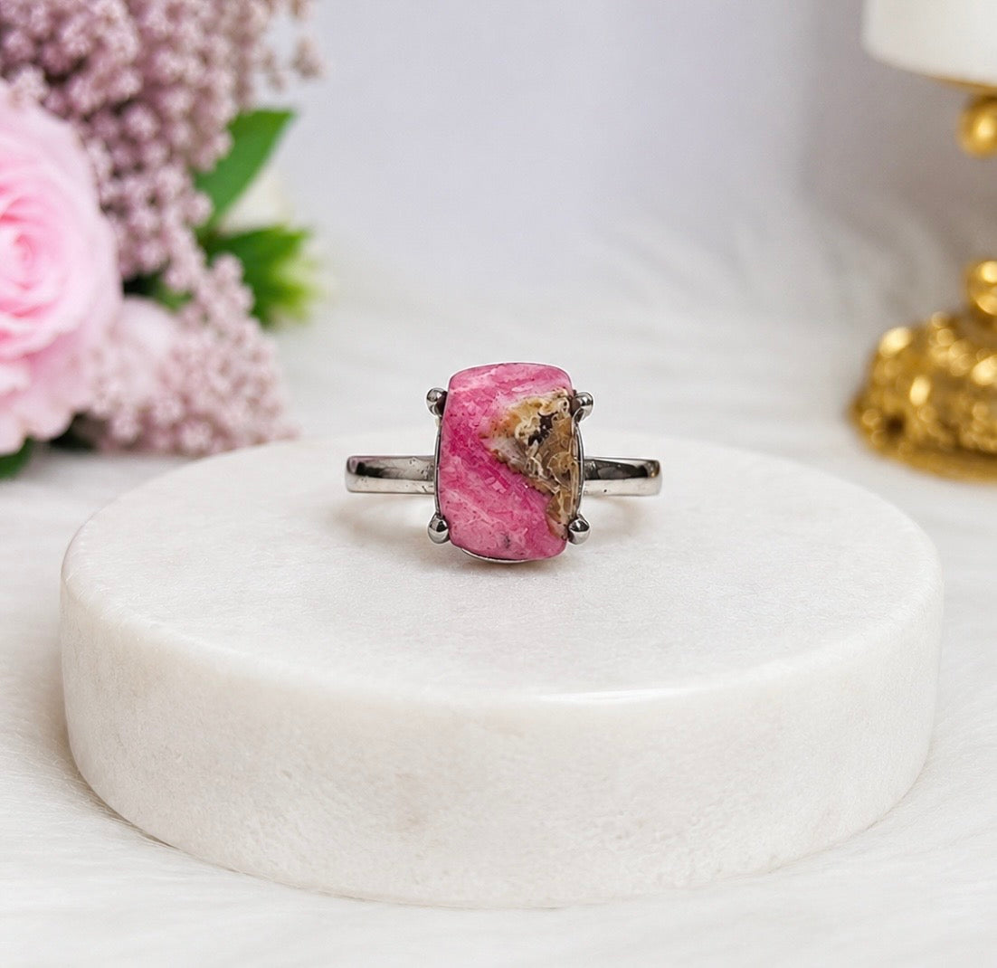 Rhodonite Adjustable Ring