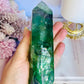 High Grade Incredible Stunning Rainbow Fluorite Tower Full of Clarity & Rainbows 15cm