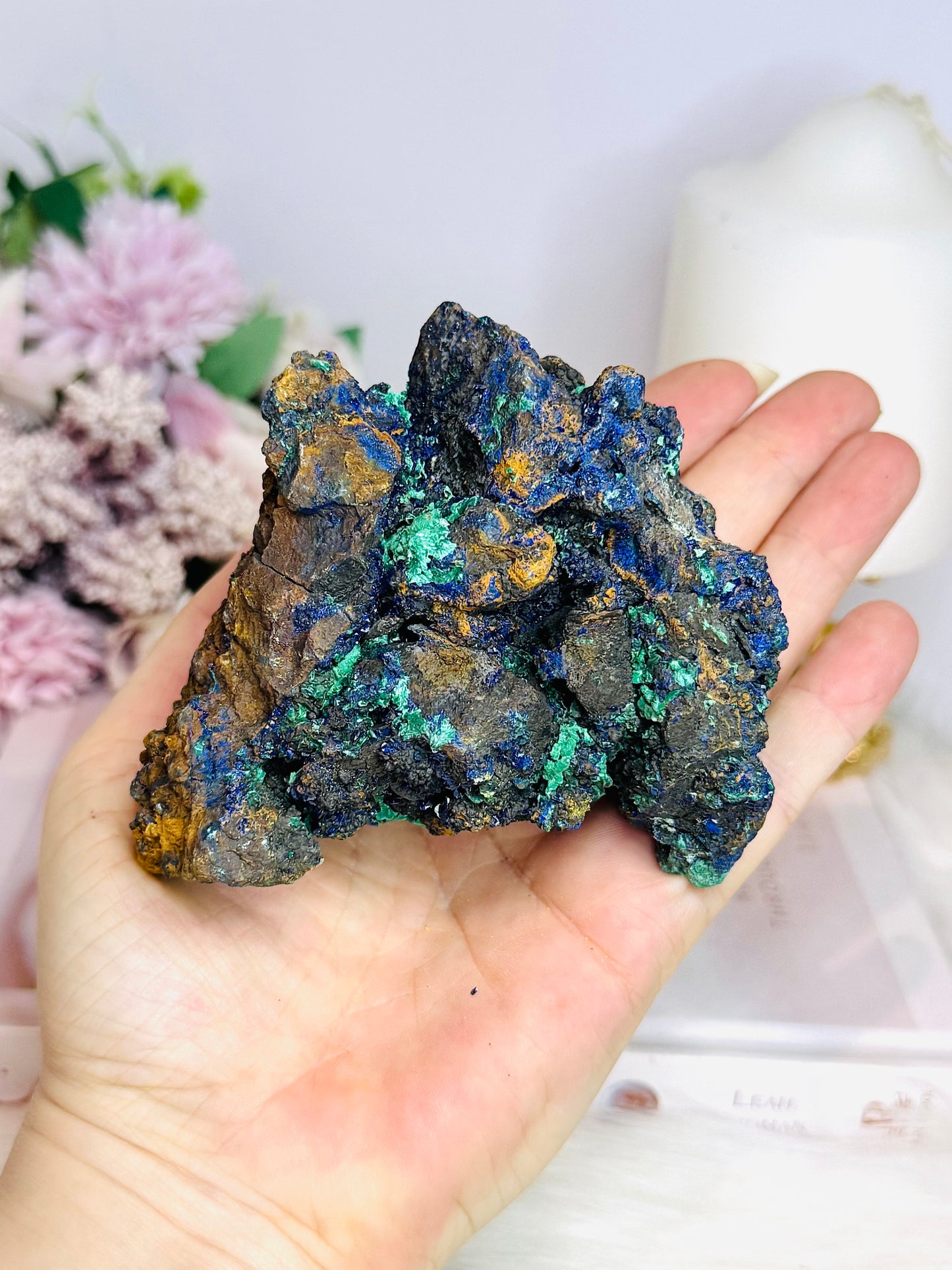 Natural Azurite with Malachite Specimen 417g