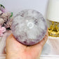 Large High Grade Purple Agate Sphere on Stand 851g