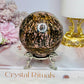 Large Rhodonite Sphere 561g On Stand