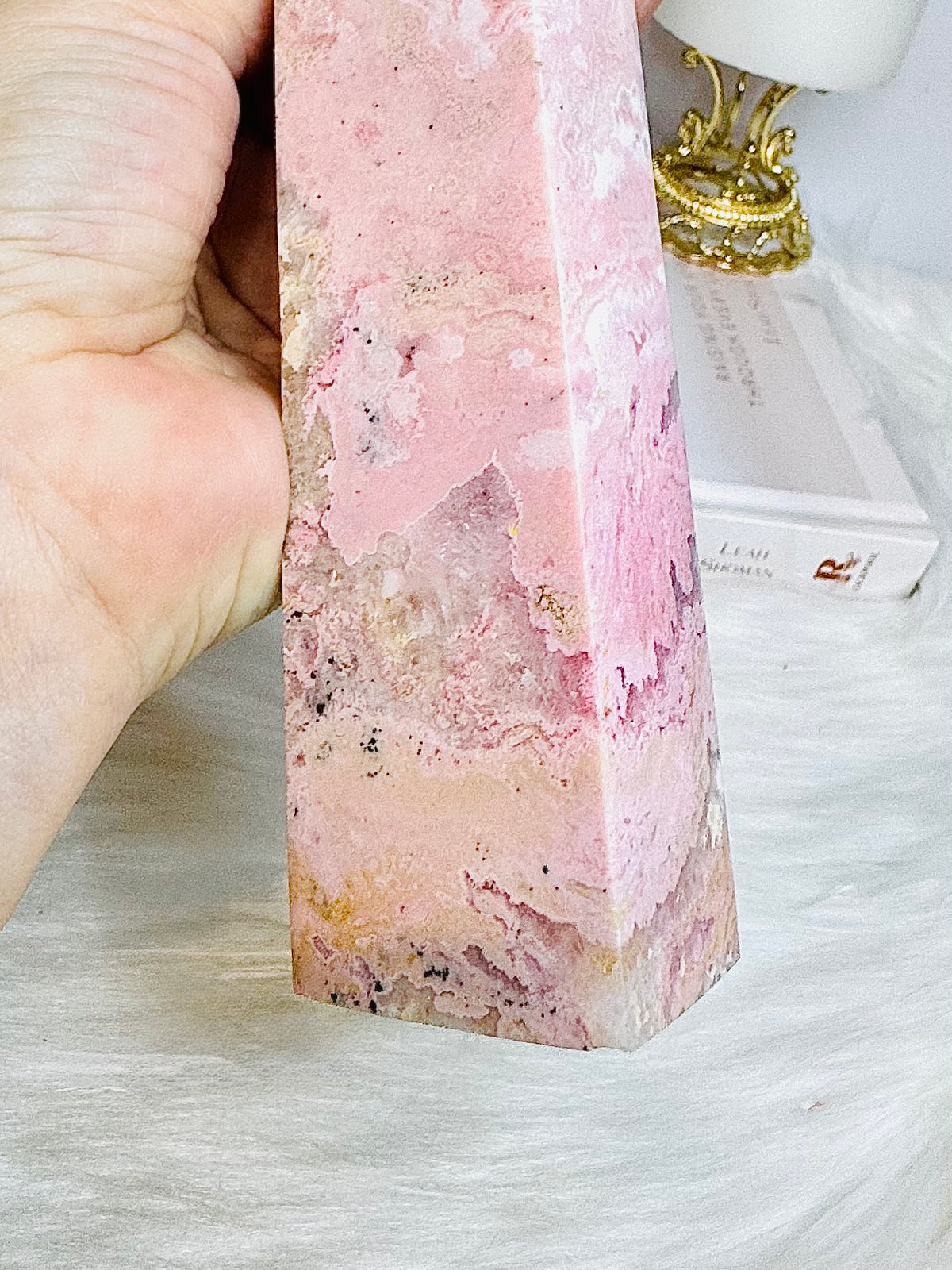 Huge Pink Peruvian Rhodochrosite Tower 29cm 993grams