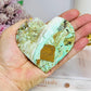 Natural Variscite Carved Heart on Stand 8.5cm