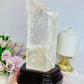 Large Natural Selenite On Timber Stand 21cm 1.1KG