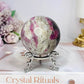 Pink Tourmaline Sphere on Stand 294g