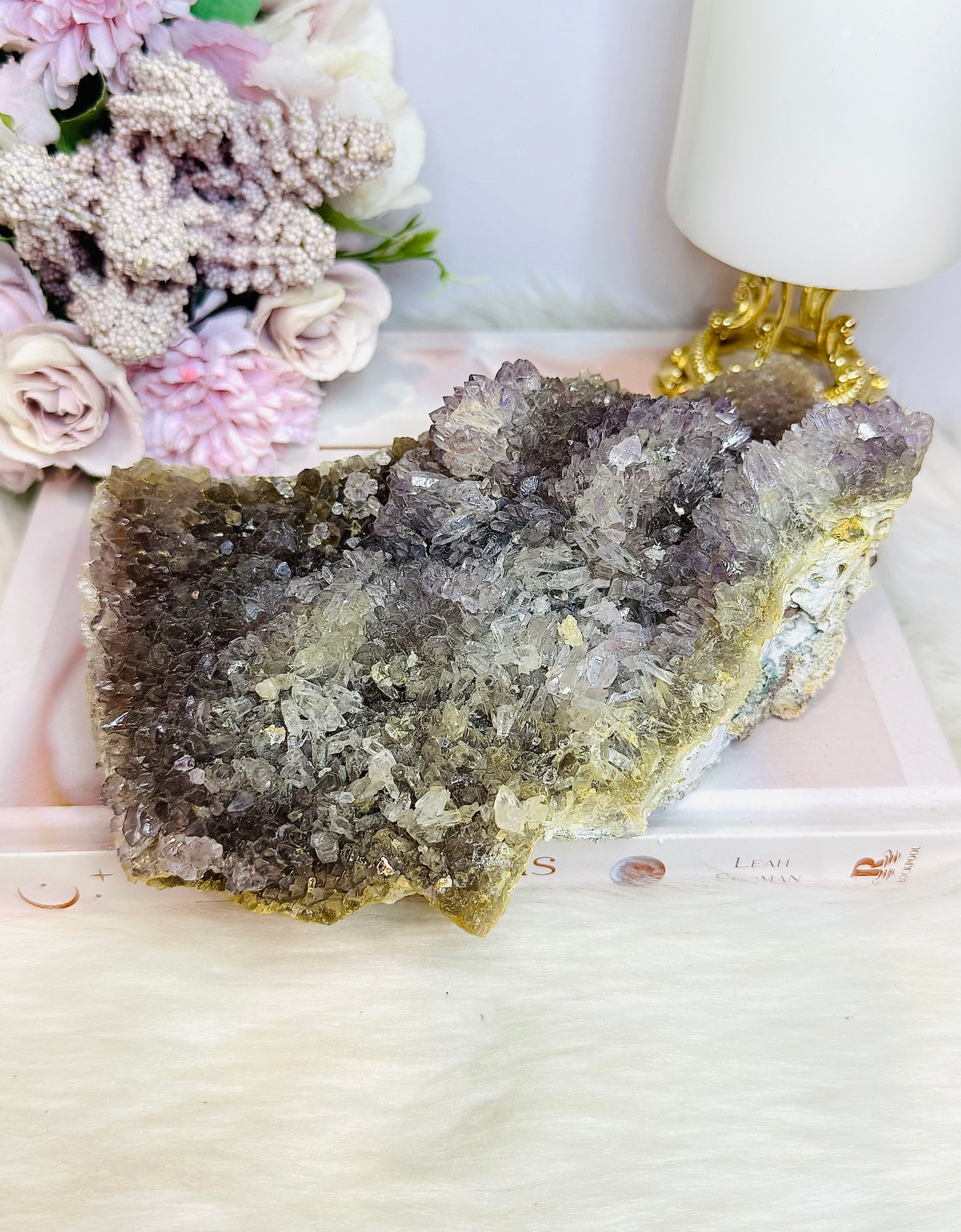 Large Natural Flower Amethyst | Zeolite Freeform Specimen 18cm 900g
