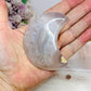Druzy Agate Carved Moon 8cm