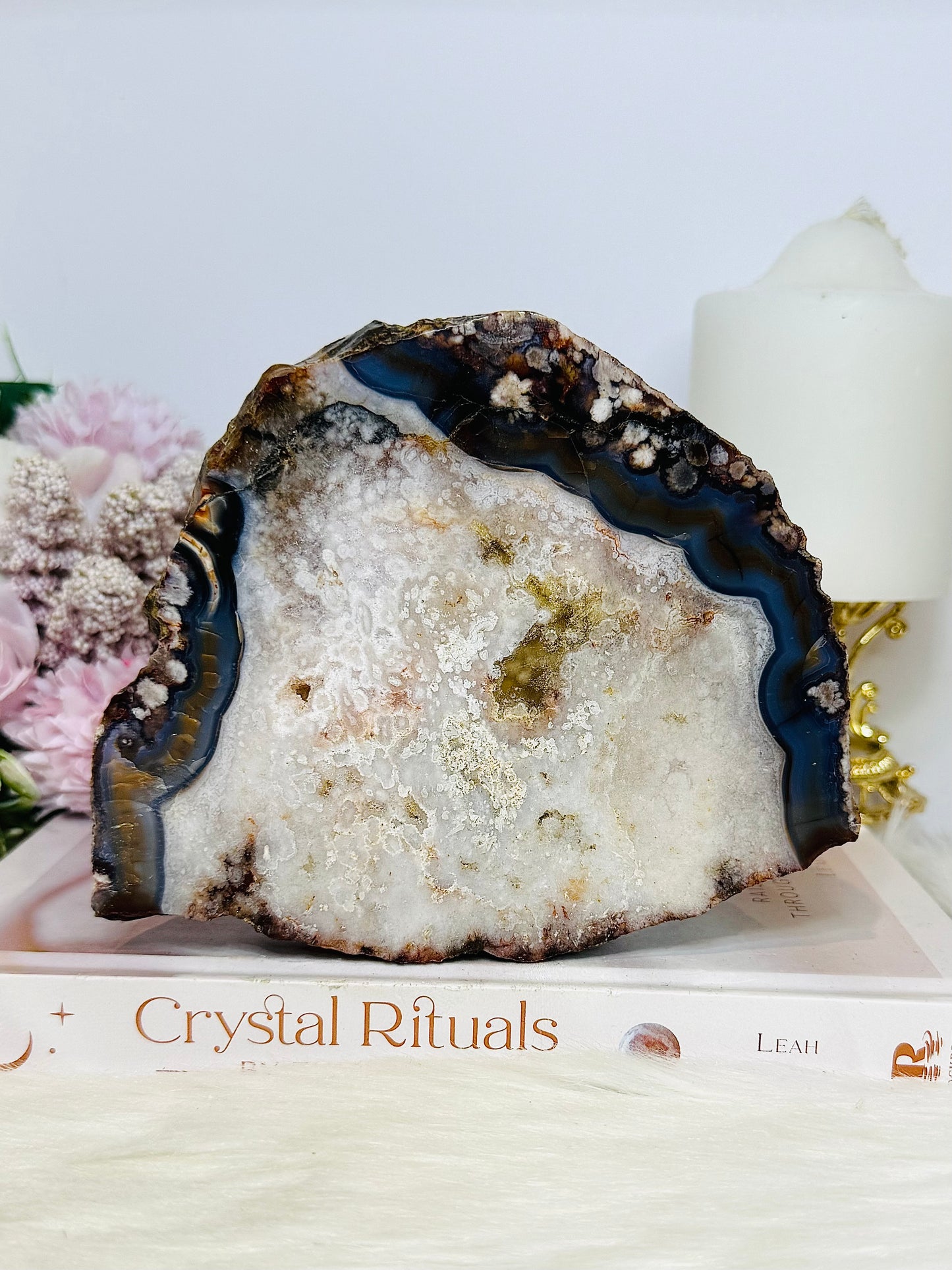 Large Black Cherry Agate Chunky Polished Slab