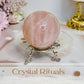 Rose Quartz Sphere On Stand 231g