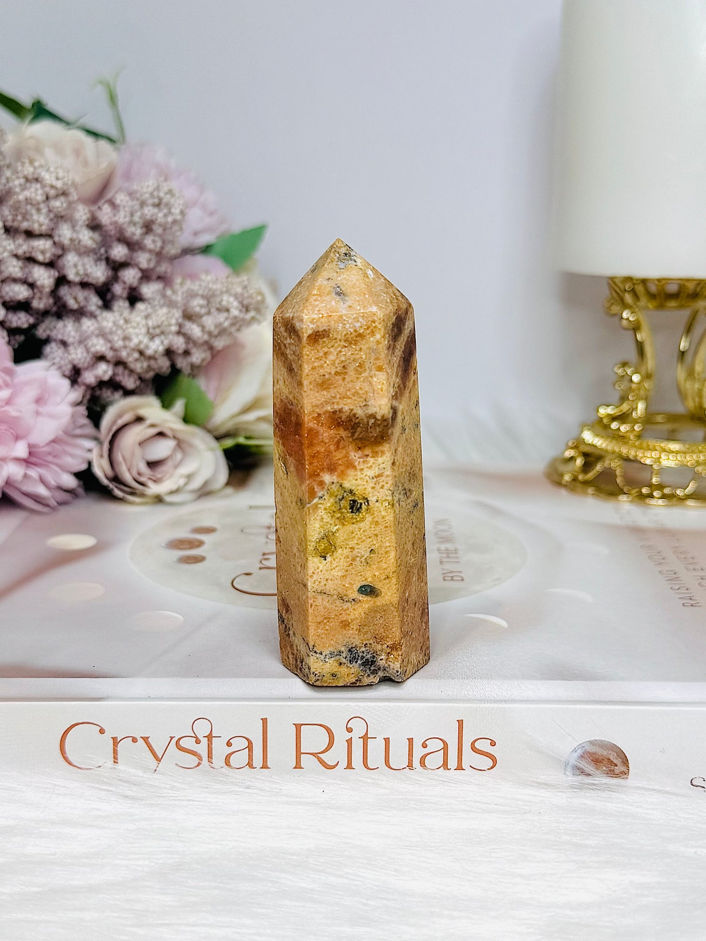 Sunstone & Apatite Chunky Tower 8cm