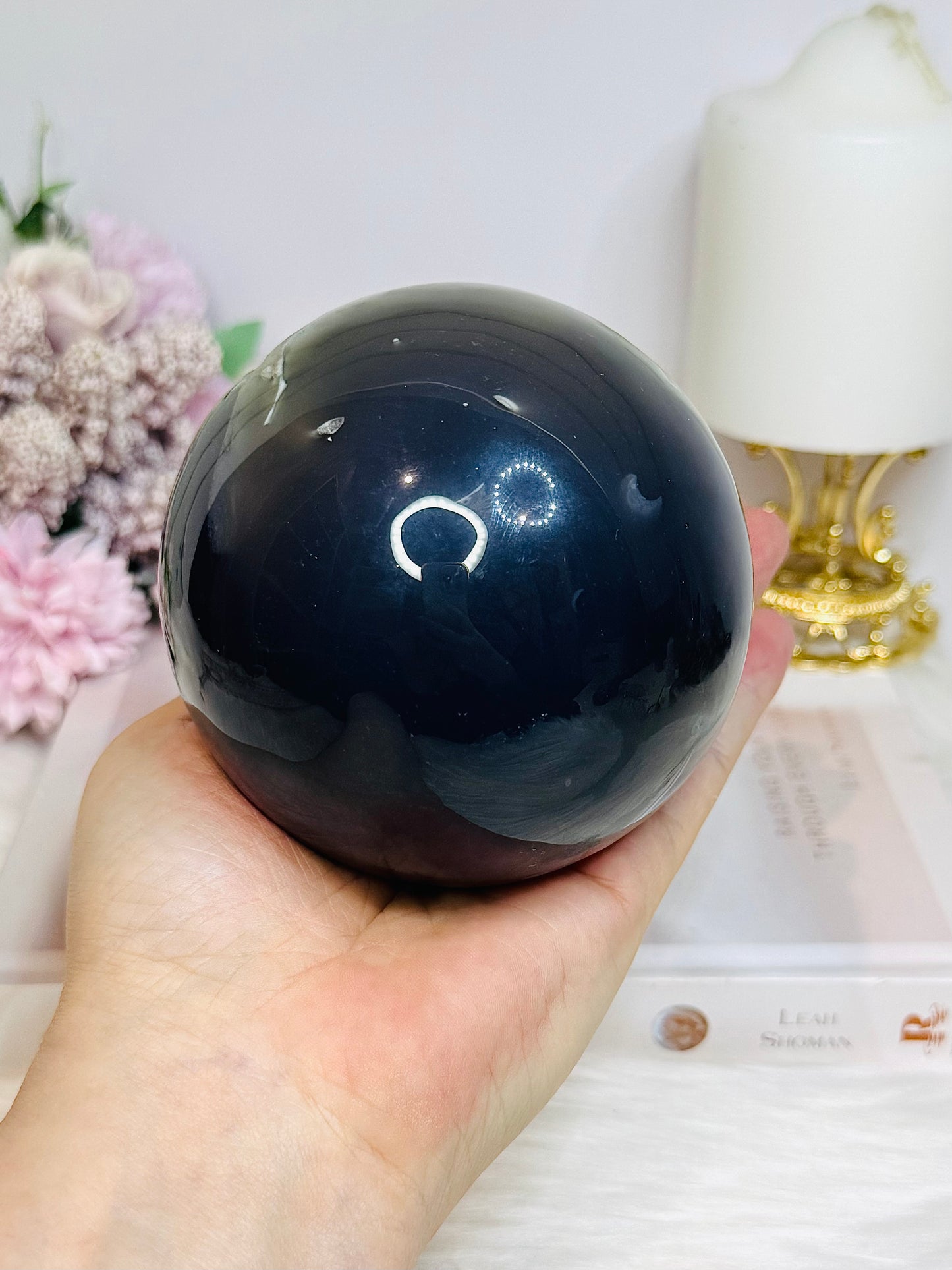 High Grade Huge Amethyst Druzy Agate Sphere on Stand 934g