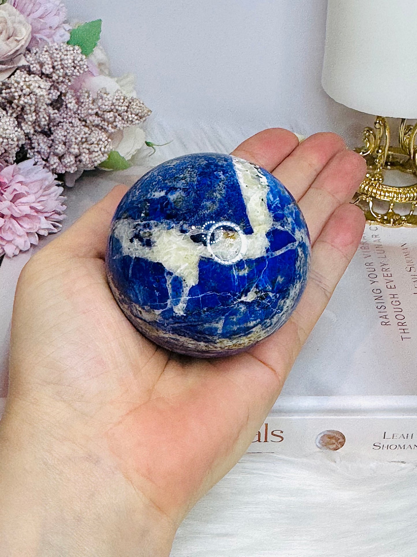 Large Lapis Lazuli Sphere on Stand 437g