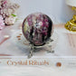 High Grade Pink Tourmaline Sphere On Stand 280g