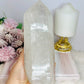 Huge 1.53KG Lemurian Quartz Crystal Tower From Brazil