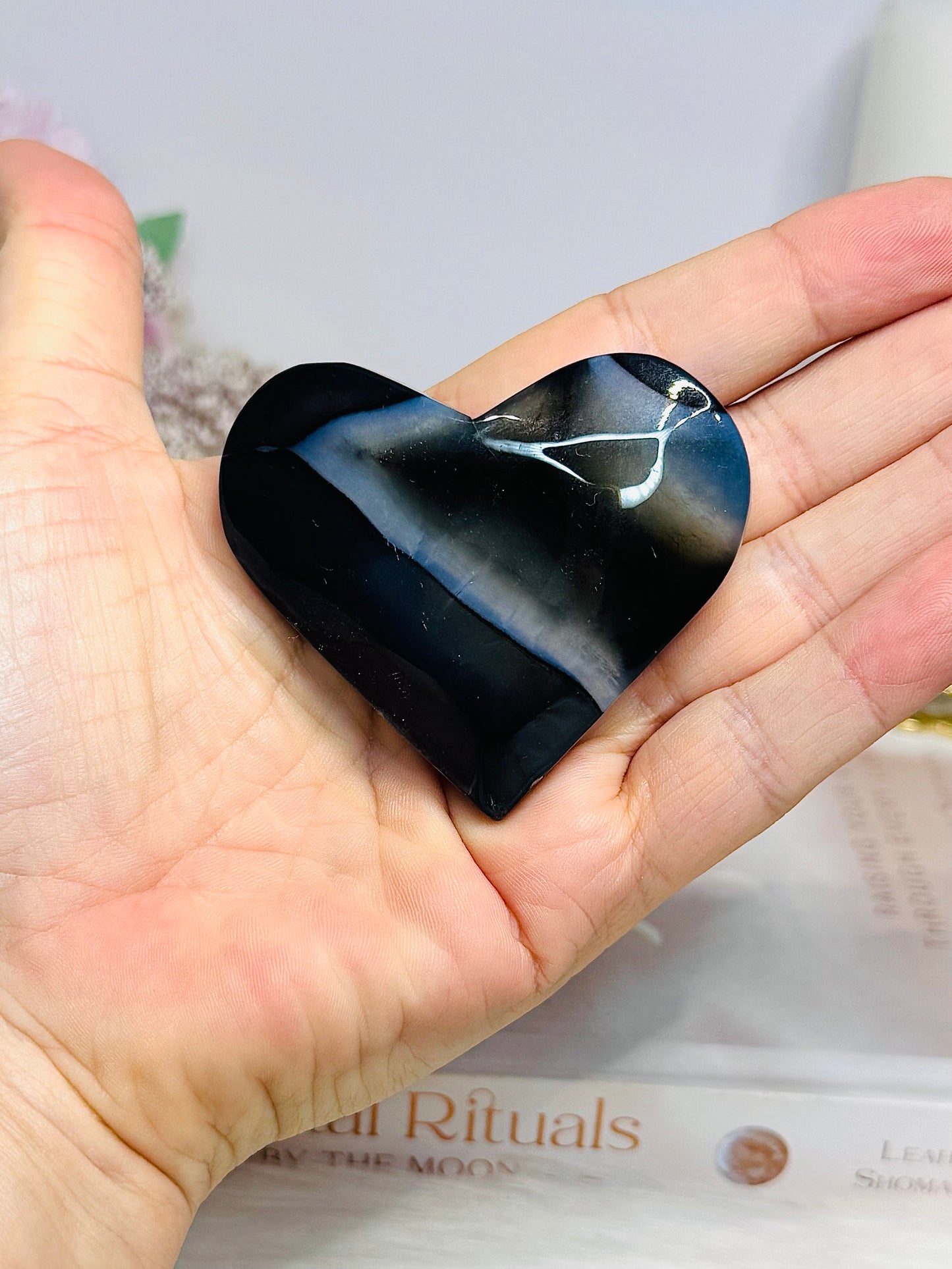Black Agate Heart 6cm