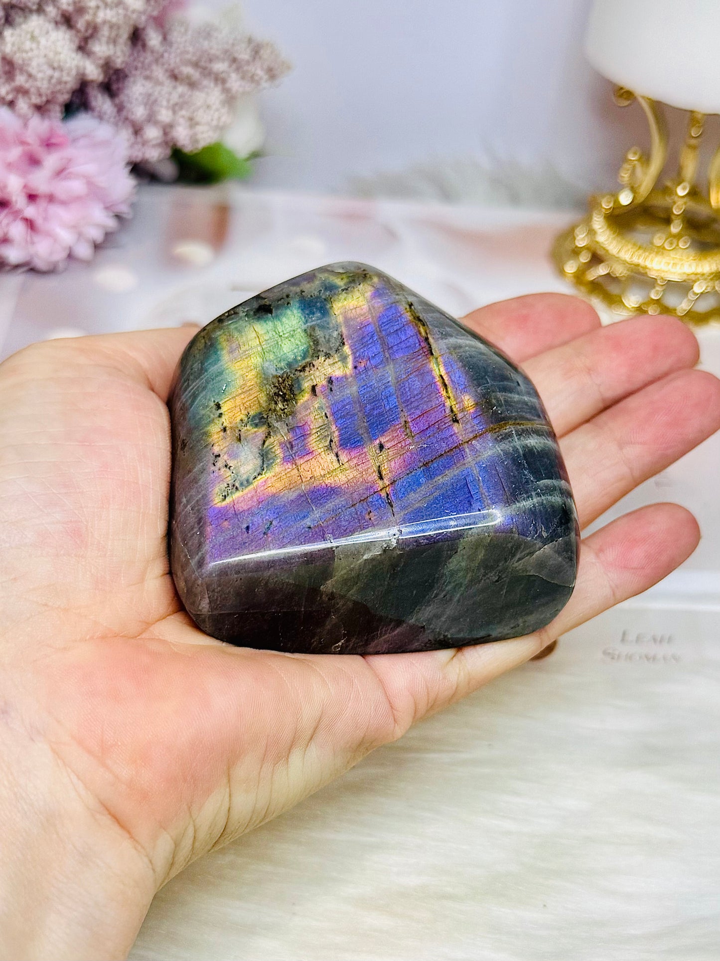 Pink & Purple Flash Labradorite Freeform 320g 7cm
