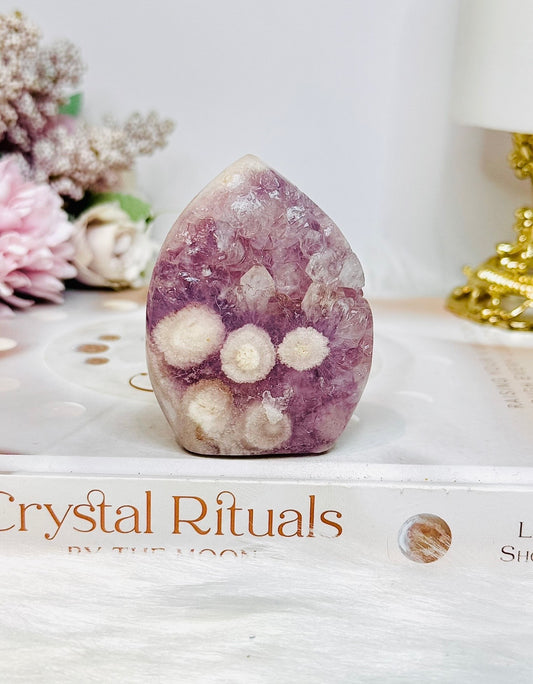 High Grade Druzy Pink Amethyst Flame | Freeform 6.5cm