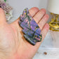 Purple Labradorite Heart with Wings ~ Each piece is full of flash 18cm