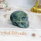 Moss Agate Carved Skull 5.5cm