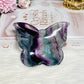 Rainbow Fluorite Carved Butterfly Bowl 9cm