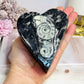 Ancient Fossil Orthoceras Heart Ammonite Jewellery Box 10cm 401g