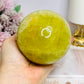 Large Citrine Sphere With Rainbows (heat treated) On Stand 890g