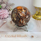 Large Money Agate Sphere on Stand 432g