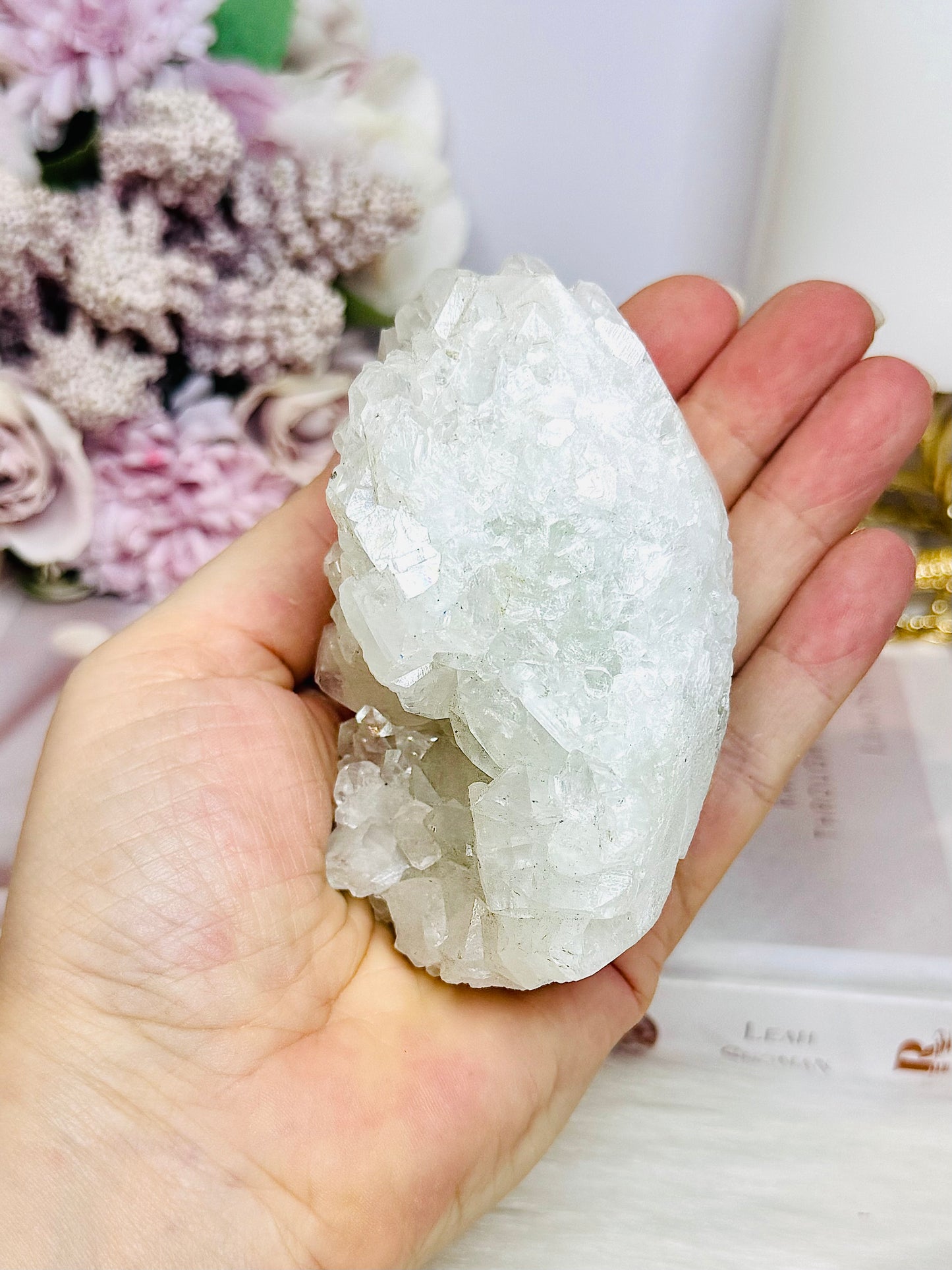 High Grade Apophyllite Natural Cluster 9.5cm 334g