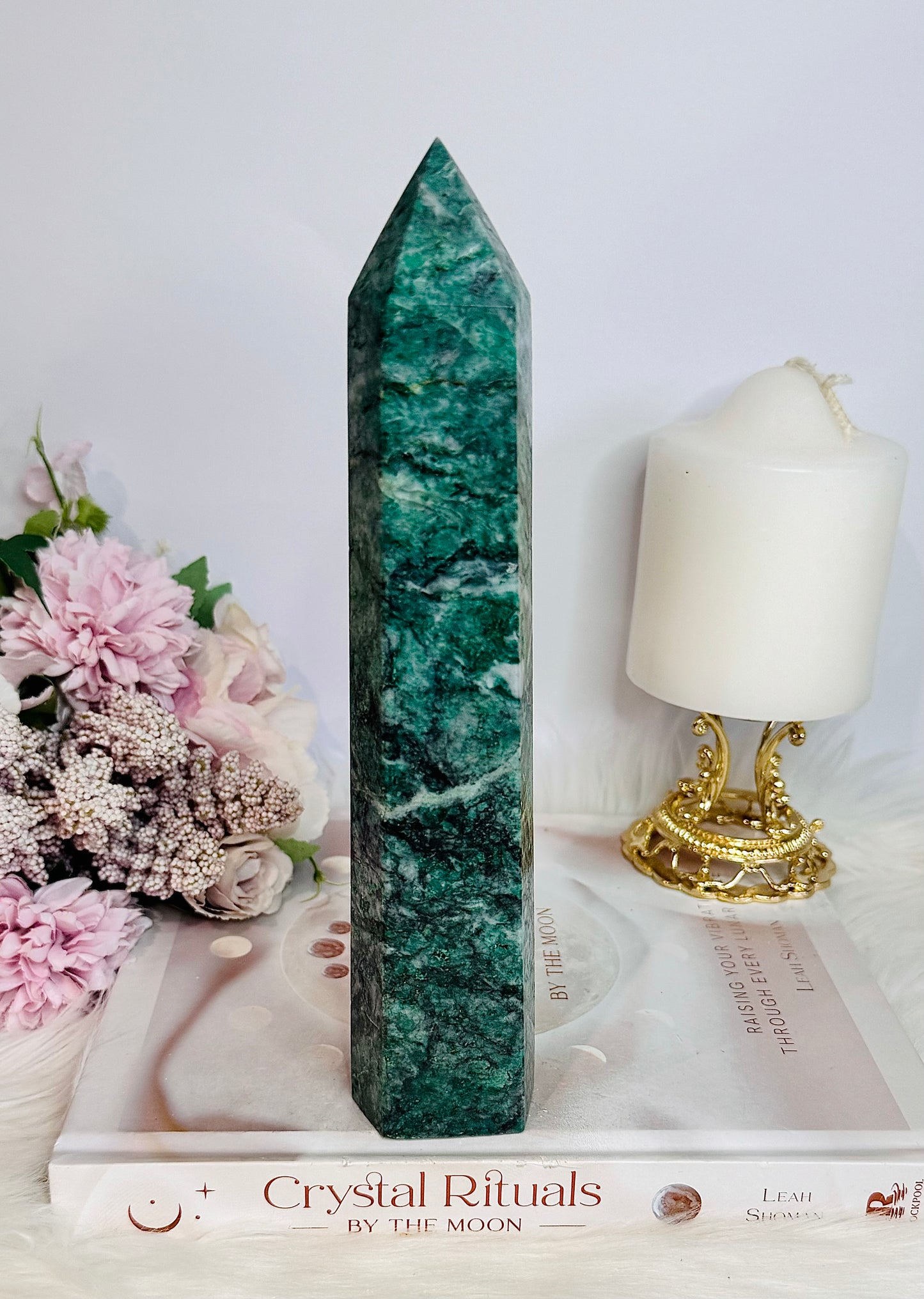 Large Chunky Natural Emerald Tower 22cm 676grams