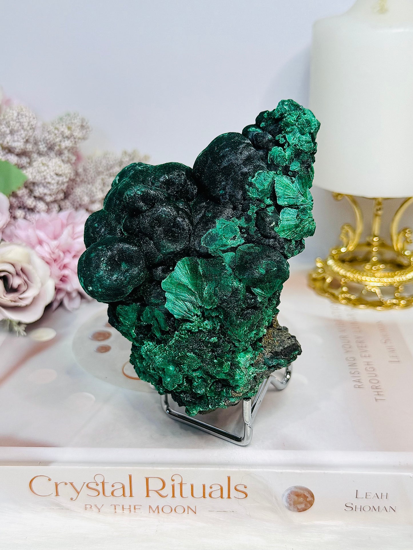 High Grade Botryoidal Velvet Malachite Specimen 10cm 467g