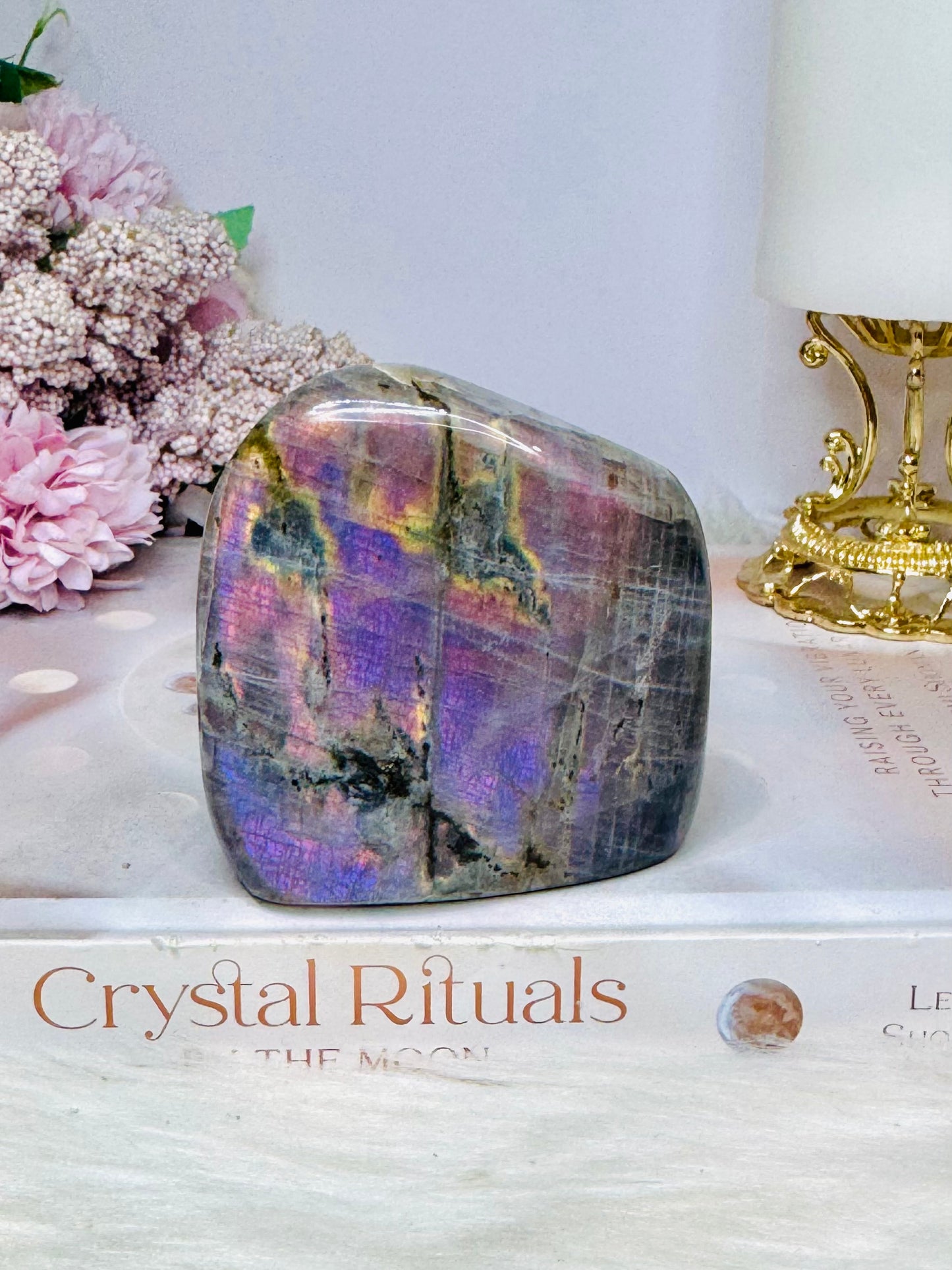 Pink & Purple Flash Labradorite Freeform 320g 7cm