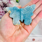 Beautiful Sky Blue Quartz  Butterfly Carving