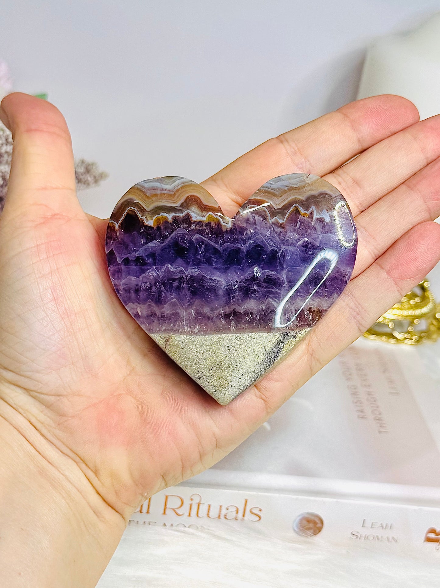 Crazy Lace Amethyst Heart 7cm