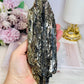 Large Natural Black Tourmaline In Mica Specimen On Stand 18cm 601g