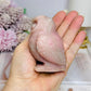 Large Pink Opal Carved Owl 8cm 305g