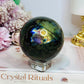 Large Labradorite Sphere with Purple Flash 428g