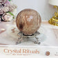 High Grade Moonstone X Sunstone Sphere On Stand 253g