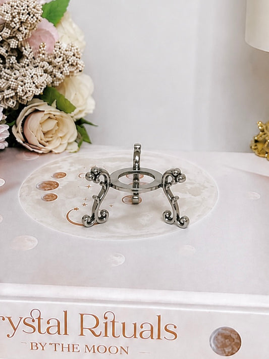 Silver Metal Sphere Stand