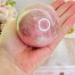 Angel Aura Rose Quartz Sphere Large 452grams On Stand