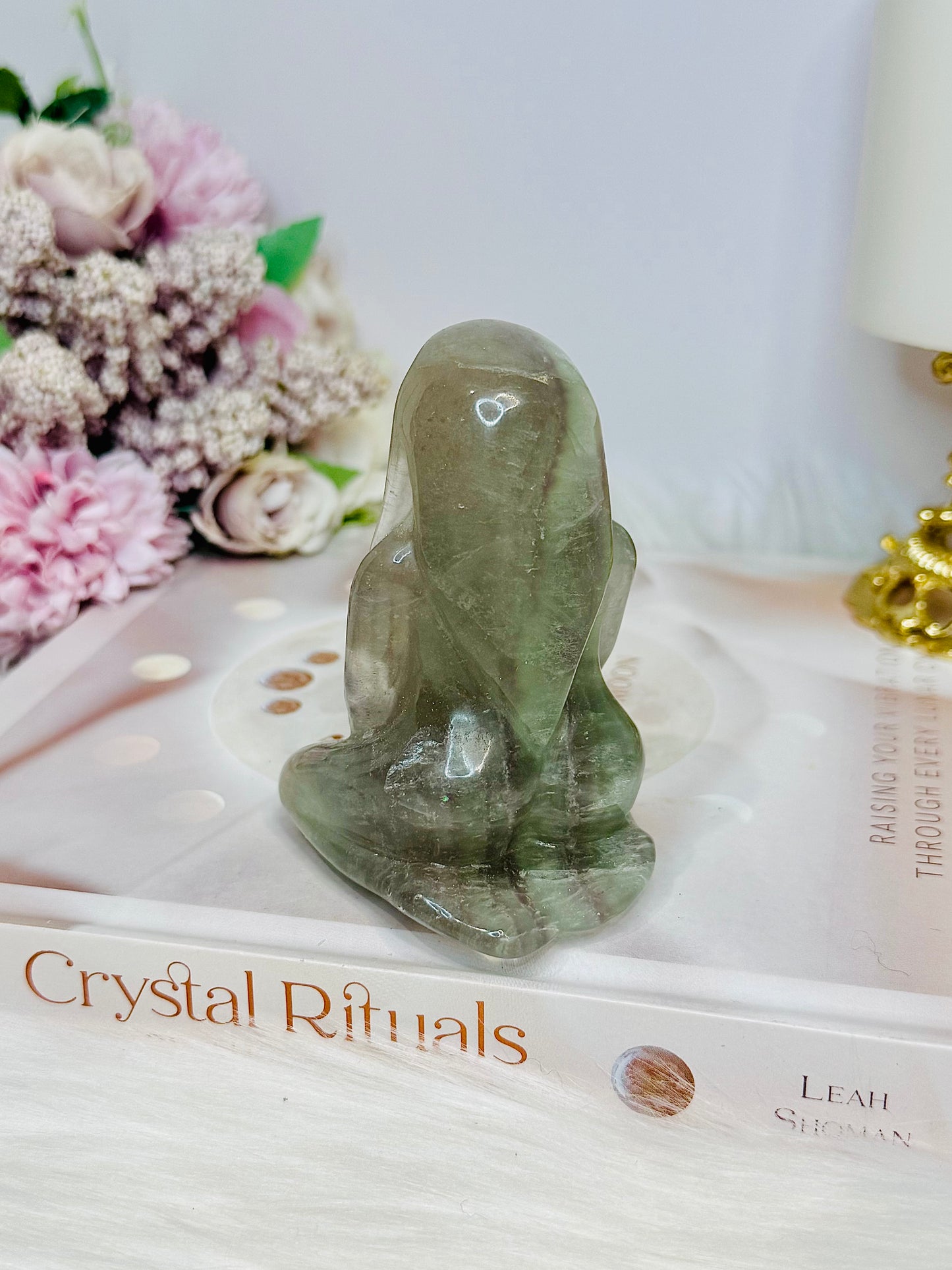 Large Mother Earth Fluorite Carving 9cm 313g