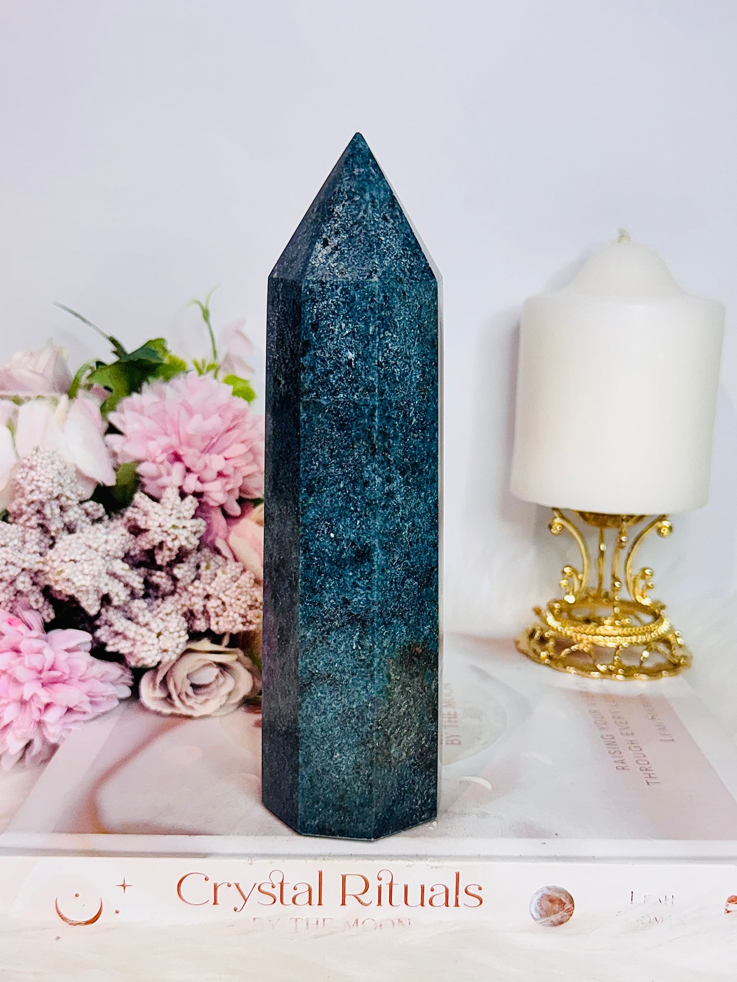 The Most Absolutely Incredible Large 18cm 997gram Ruby Kyanite Hexagon Carved Generator | Tower Simply Stunning (UV Reactive)