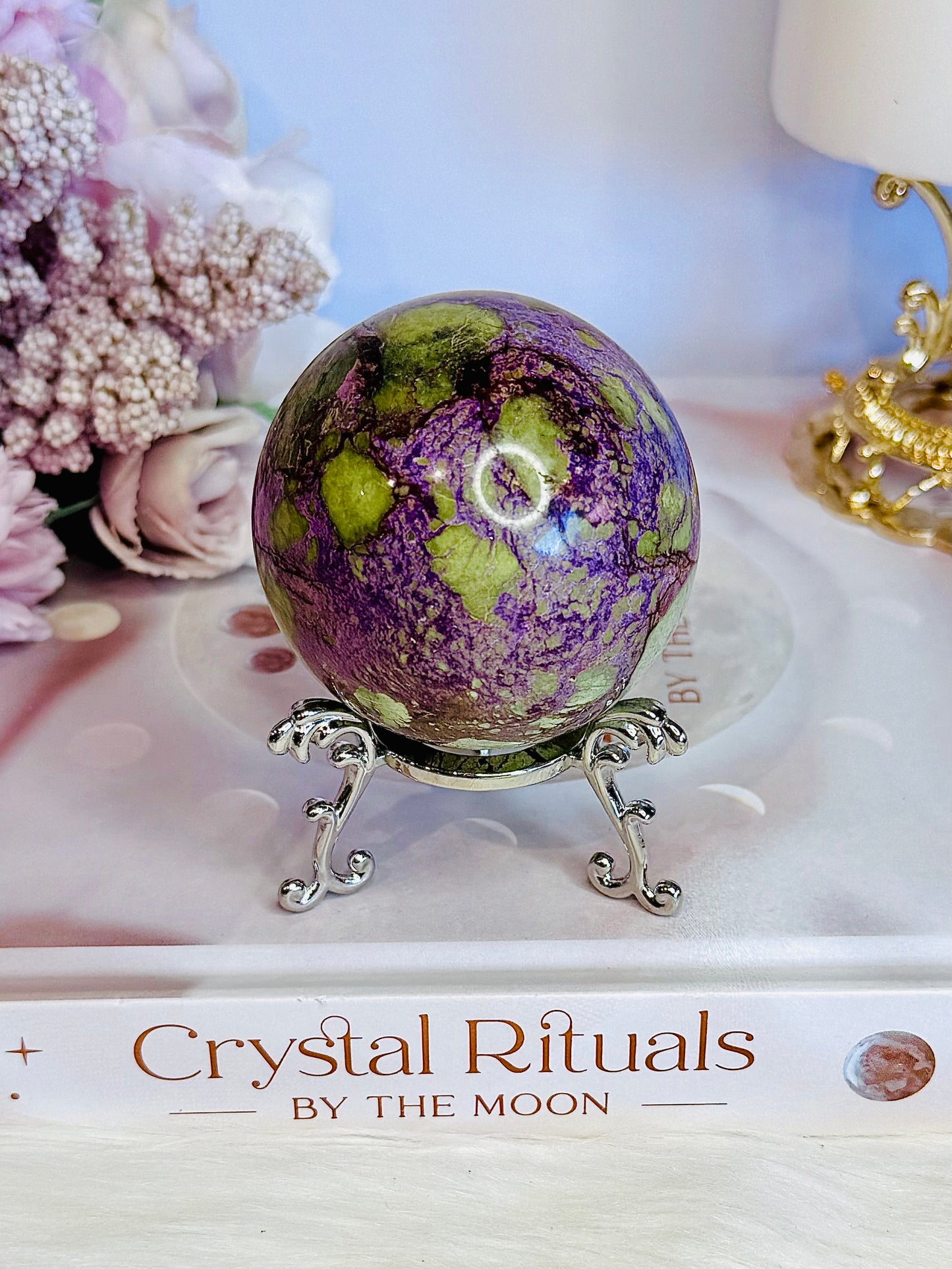 Rare & Gorgeous Stitchtite | Atlantisite Sphere 6cm On Stand