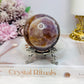 Crazy Lace Amethyst Sphere on Stand 300g